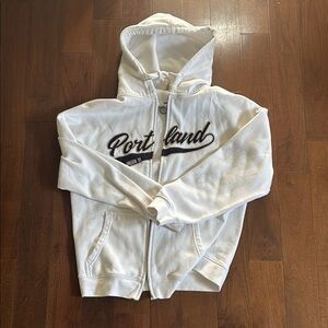 White Portland Hoodie